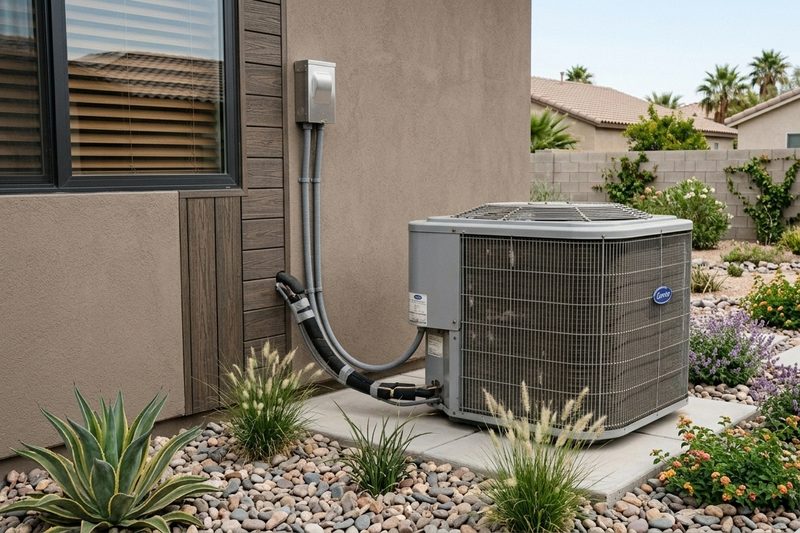 Air conditioning unit on building