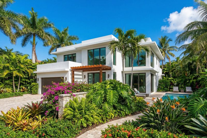 Desert xeriscape landscaping